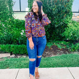 Purple Passion Floral Top