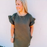 Olive Leaf Dress