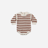 Rylee + Cru Rex Romper in Cedar Stripe