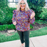 Purple Passion Floral Top