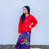 Oddi Cardigan in Red