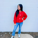 Oddi Cardigan in Red