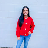 Oddi Cardigan in Red