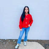 Oddi Cardigan in Red