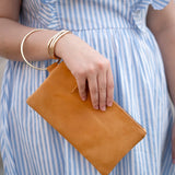 Able Fozi Wristlet: Cognac