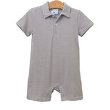 Michael Polo Romper- Beige Stripe