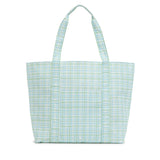 TRVL Jumbo XL Tote with Luggage Holder: Classic Green Plaid (Copy)