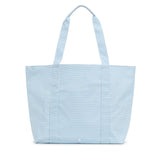 TRVL Jumbo XL Tote with Luggage Holder: Gingham Mist