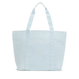 TRVL Jumbo XL Tote with Luggage Holder: PimLico Stripe Blue