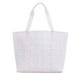 TRVL Jumbo XL Tote with Luggage Holder: Pink Ribbon Floral (Copy)