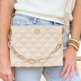 Caroline Hill Arianna Crossbody Nude Quilted