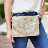 Caroline Hill Ariana Crossbody in Champagne Pop