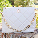Caroline Hill Ariana Crossbody Quilted Cream