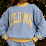 LULU MAC MockNeck Two Tone: Light Blue with Yellow