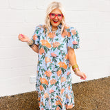 Entro Blue Bloom Dress