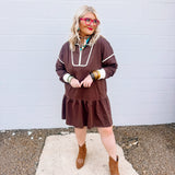 Oddi French Terry Chocolate Dress
