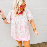Haptics Happy Girl Floral Top