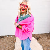 Carole Christian Cozy Sherpa Hoodie - Pink