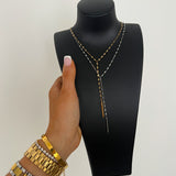 LAYERED Y PENDANT NECKLACE