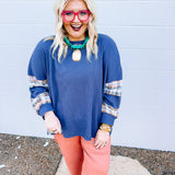 Plaid Patch Waffle Top