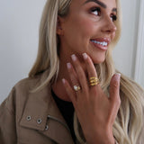 LARGE GOLD SHELL RING