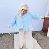 Oddi Brown Striped Pants