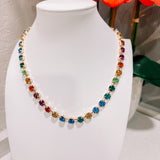 Plano Bold Fall Multicolor Swarovski Crystal Necklace