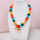 Heart Multicolor Bubble Necklace