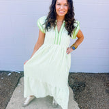Entro Lime Time Stripe Dress