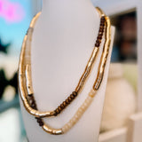 Fall Brown + Gold Stacked Necklace