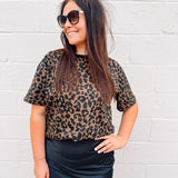 Rhinestone Leopard Top
