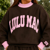 LULU MAC MockNeck Two Tone: Brown with Pink