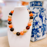 Hart Designs Pink + Brown Bubble Necklace