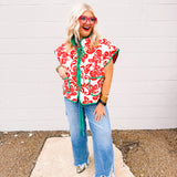 AnnieWear Reversible Christmas Toile Vest