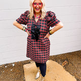 Oddi Holidays in the City Dress Tartan Plaid