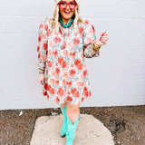 October Blooms Floral Dress