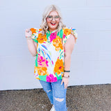 Orange Bloom Top