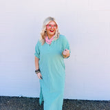 Entro Green Gingham Golf Dress (+)