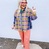 Meet Me in October Colorful Plaid Top