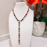 L.A. Fall Multicolor Crystal Drop Chain Necklace