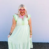 Entro Lime Time Stripe Dress