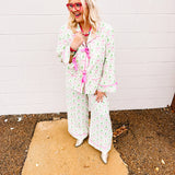 Oddi Pink/White Bow Time PJ Pant