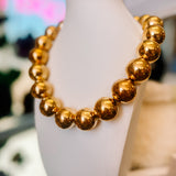 Gold Bubble Chunky Necklace