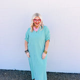 Entro Green Gingham Golf Dress (+)