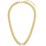 CHAIN WITH DIAMOND PENDANT NECKLACE