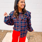 Oddi Plaid Seasons Top-Black