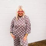 Stylive Dottie Top (Brown/Cream)