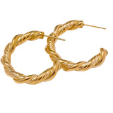 Lauren Kenzie Gold Twisted Hoops