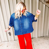 Dolly Polka Dot Oversized Top