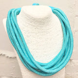 Turquoise Rope 8 Strand Chunky Necklace
